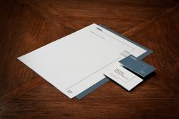 briefpapier und visitenkarten design